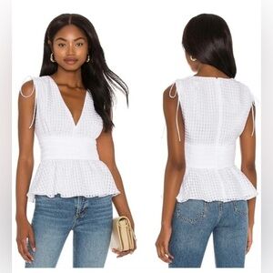 AMANDA UPRICHARD NEW YORK TOP WHITE SIZE XS
